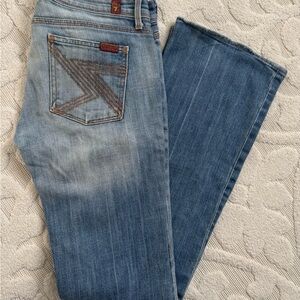 7 For All Mankind Blue Flare Jeans